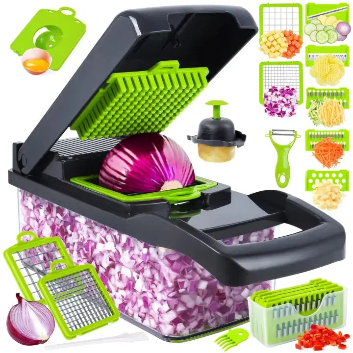 16-in-1 Multifunction Vegetable Cutter & Slicer | Premium Chopper for Kitchen image 1