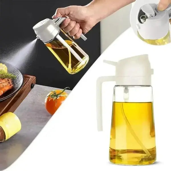 2-in-1 Kitchen Oil Spray Bottle – Multipurpose Glass Oil Dispenser image 3