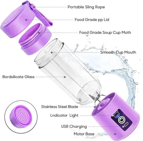 Portable Mini Juicer Machine – Fresh Smoothies Anytime, Anywhere image 0