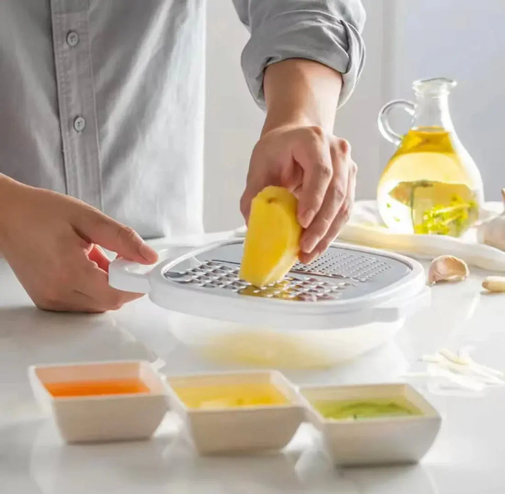 4-IN-1 Multi Grater with Case & Plastic Cover – Kitchen Slicer and Shredder image 0