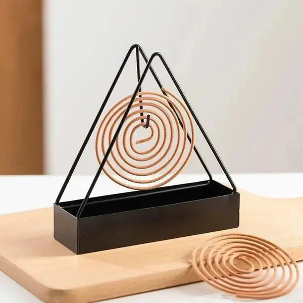 Triangle Mosquito Coil Holder – Stylish Metal Incense & Coil Stand image 0